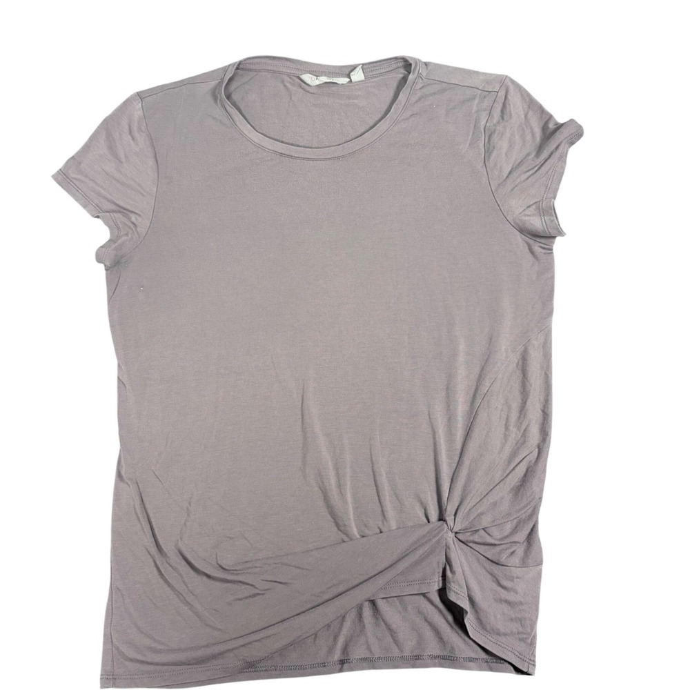 Athleta Essence Side Tie Tee‎ Mauve Purple Short Sleeve T-Shirt 157393 Womens S